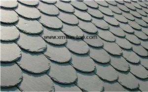 Mixcolor Chinese Roofing Slate, Mixcolor Slate Roofing Tiles, Square Shape Slate Roof Tiles, Verde&Black&Grey&Rust Slate Tile Roof, U-Shape Roof Covering and Coating, Stone Roofing