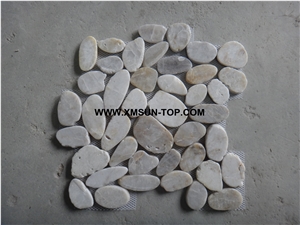Mixed Pebble Mosaic/Natural River Stone Mosaic Wall Tiles/Split Face Pebble Floor Tiles/Pebble Mosaic in Mesh/Multicolor Pebble Mosaic/Pebble Mosaic for Bathroom&Kitchen/Interior Decoration