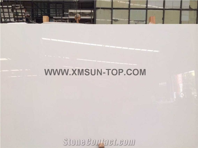 Pure White Nano Crystallized Glass Stone Slab&Tile/ Microlite Glass Stone/Pure White Nano Glass/China Manmade&Artificial Stone/Polished Nano Glass for Interior or Exterior Wall,Floor Decoration