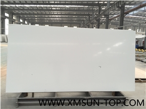 Pure White Quartz Stone Slabs & Tiles, Engineered Stone, Artificial Stone, Solid Surfaces, Cream Polished Quartz Big Slab & Tile for Wall Covering and Floor Tile