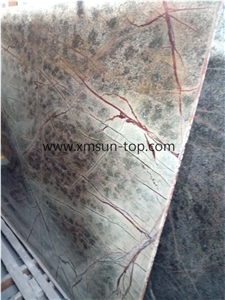 Rainforest Green Marble Slabs & Tiles, India Green Marble , Polished Green Marble Flooring Covering & Wall Covering