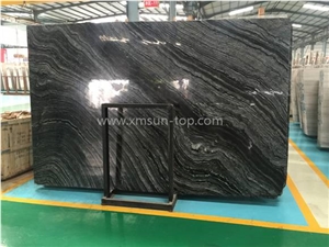 Silver Wave Marble,Silver Wave Grey,Silver Dragon,Wooden Black,Black Forest Marble Slab &Tiles,Polished China Grey Wooden Grain Marble Tiles & Slabs