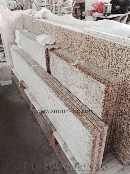 Tiger Skin Yellow Granite Table Tops/Yellow Granite Reception Counter/China Yellow Granite Reception Desk/Natural Stone Work Top/Square Table Top/Solid Surface/Polished Granite Desktop/Interior Stone