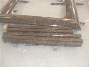 Tropical Brown Granite Molding/Tropical Brown Granite Fabrication & Fabricated Border Liners/Stone Border Line/Natural Stone Skirting/Interior Decoration
