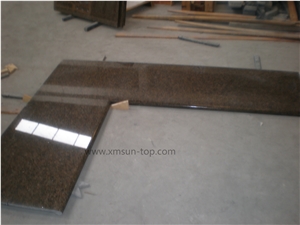 Tropical Brown Granite Table Tops/Dark Brown Granite Work Top/Natural Stone Reception Countertop/Square Tabletops/Solid Surface Desk Tops/Interior Decoration