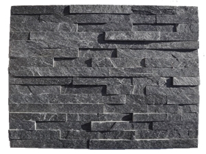 Black Granite Split Face Stacked Stone Veneer / Cultured Stone for Wall Cladding / Nero Granite Ledge Stone