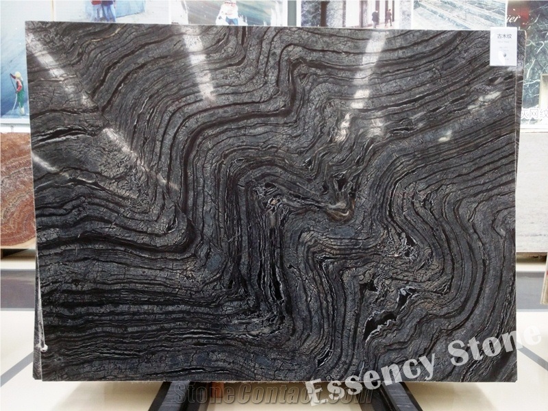 Ancient Wood Marble Slabs Polished Wooden Black Marble Kenya Black Marble From China Stonecontact Com