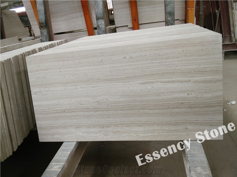 Chenille White Limestone Tile 300x600mm,China Perla Bianca Limestone with Wood Veins
