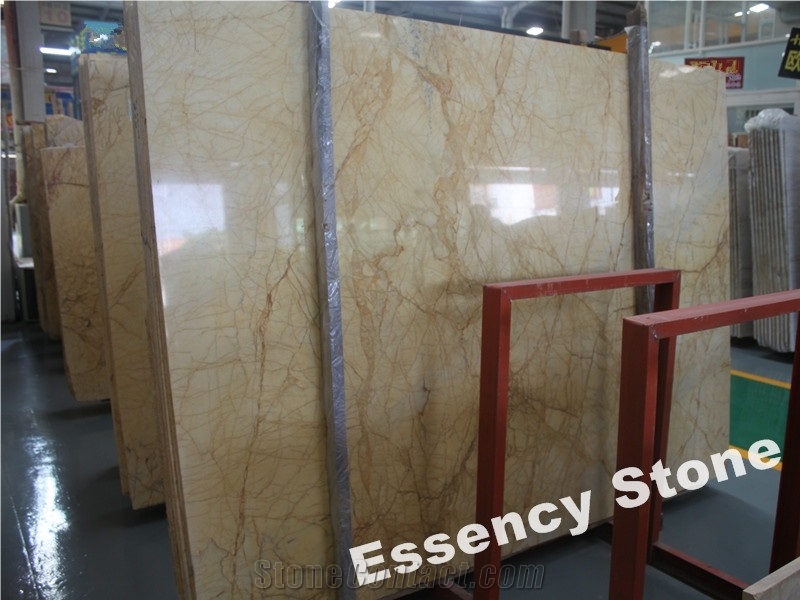 China Spider Golden Marble, China Golden Spider, China Polished White Marble with Golden Lines Slabs & Tiles