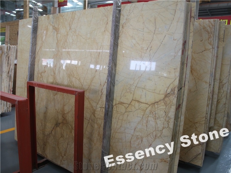 China Spider Golden Marble, China Golden Spider, China Polished White Marble with Golden Lines Slabs & Tiles