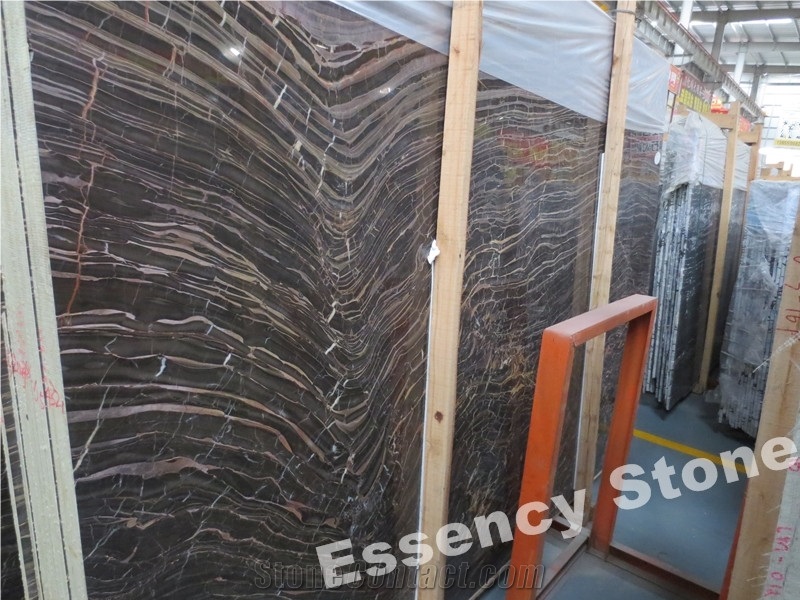 European Network Brown Marble,European Network Red Vein Black Marble, Polished China Black with Yellow Grain Marble Slabs for Wall & Floor Covering