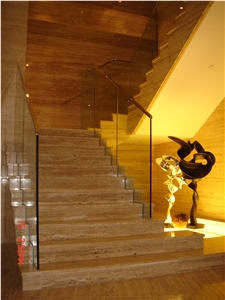 Marble Stairs Threshold/Riser, Beige Marble Stairs & Steps