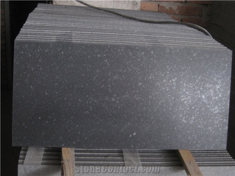 China Black Basalt G684 Polished, Black Pearl, Fuding Black Slab & Floor Tile Honed