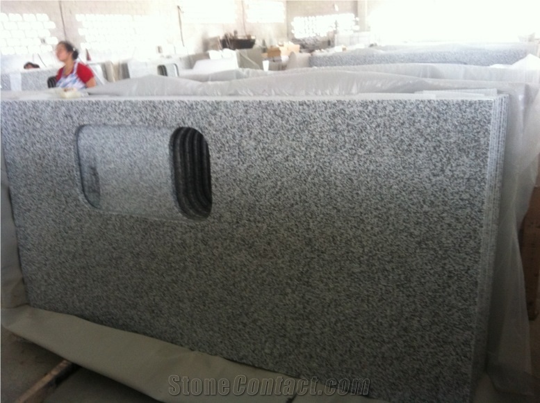 China Grey Granite G623,Offwhite Granite G623,Slabs,Kitchen Top, Bench Top, Worktop, Bar Top, Polished, Bullnose Kitchen Top, Chamfered Kitchen Top