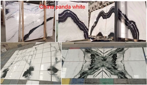 China Panda White Marble,Slab,Floor Tiles, Wall Tile, Polished, Honed