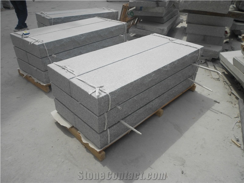 Fujian Zima White Granite G603,Fujian Old G603, Original G603, Grey Granite, Chinese Grey Sardo, New Grey Sardo,Wuhan G603, Jiujiang G603 Deck Stair, Steps, Treads, Risers,Staircase