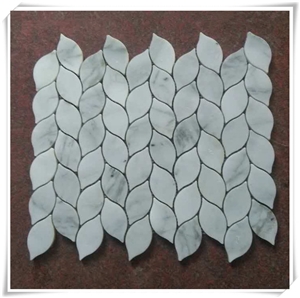 Karoca White Leaf Mosaic for Wall and Floor