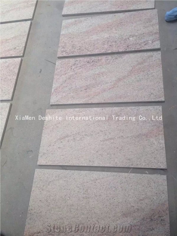 Raw Silk Pink India Granite Pink Slabs Stone Tiles