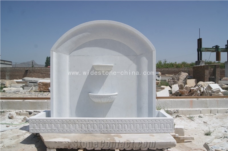 White Marble Sculpture,White Marble Water Fountain with Statue
