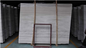 Chinese White Wooden Marble or Named White Serpeggiante Marble Tile & Slab