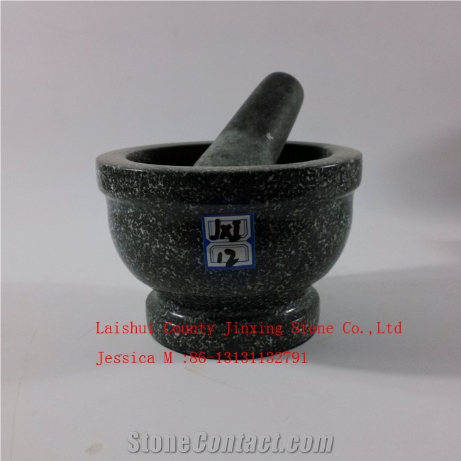 100% Natrual Granite Mortar and Pestle with Polished Surface