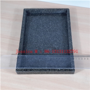 Black Granite Rectangular Tray