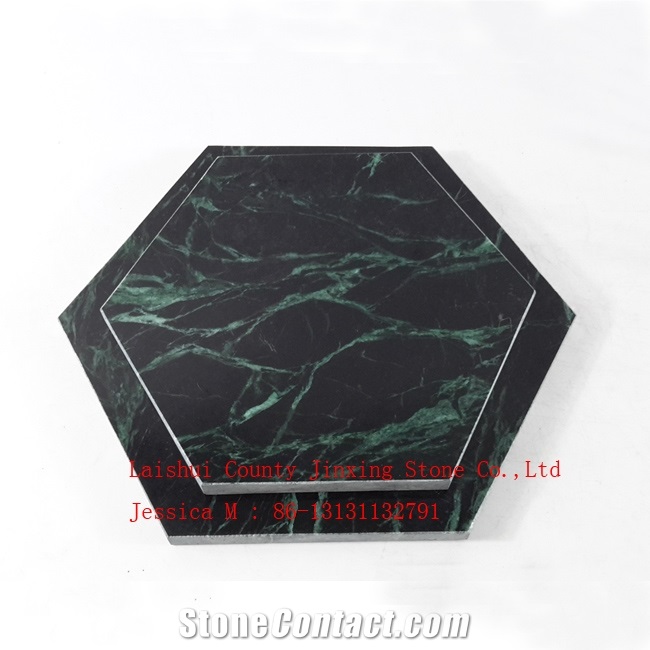 Hexagonal Green Marble Serving Board /Hexagonal Green Marble Cheese Board /Hexagonal Green Marble Cutting Board /Hexagonal Green Marble Chopping