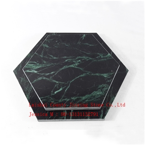 Hexagonal Green Marble Serving Board /Hexagonal Green Marble Cheese Board /Hexagonal Green Marble Cutting Board /Hexagonal Green Marble Chopping