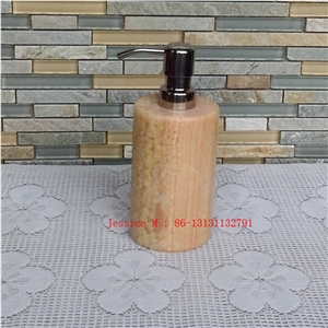 Home Internal Spa Collection Yellow Jade Marble Liquid Soap Dispenser