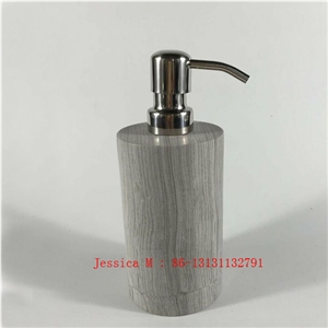 Internal Spa Collection Forest Marble Liquid Soap Dispenser, White Marble Bathroom Dispensers