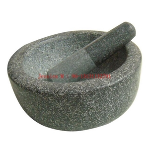 Large Grey Granite Mortar and Pestle /Heavy Granite Mortar and Pestle