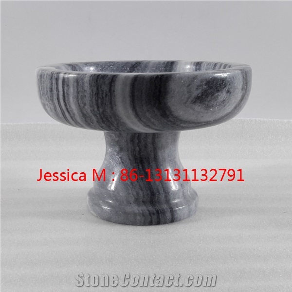 Marble Fruit Bowl on Pedestal /Marble Cake Stand
