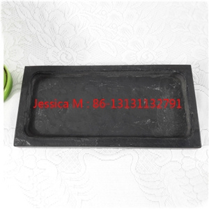 Naturals Serving Tray in Black Slate /Rectangular Slate Tray