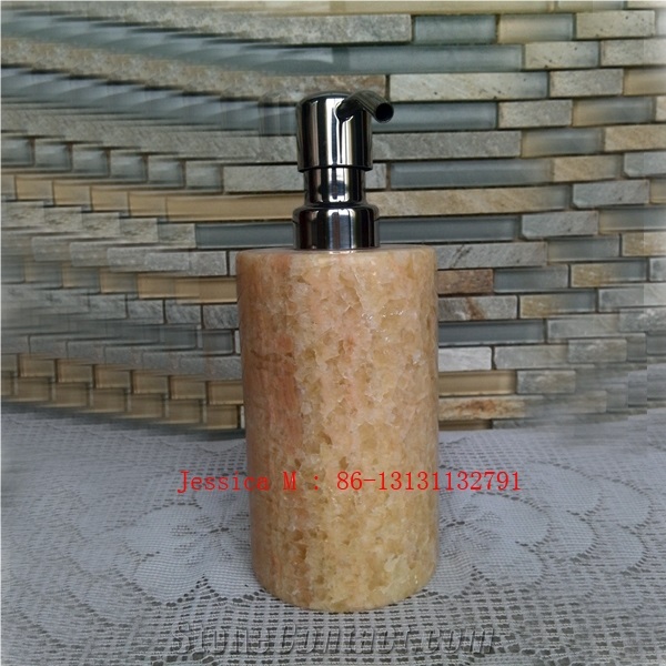 Pink Marble Soap/Lotion Dispensers