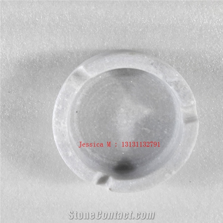 Round Marble Ashtrays /Round Stone Ashtrays Grey Color