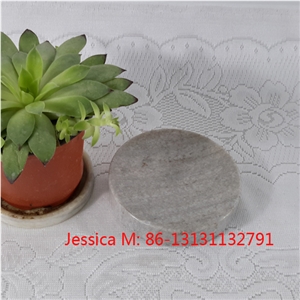 Round Nature Grey Marble Soap Dish /Round Nature Grey Marble Soap Holder