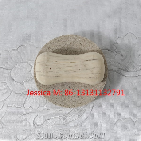 Round Stone Soap Dish /Round Stone Soap Holder