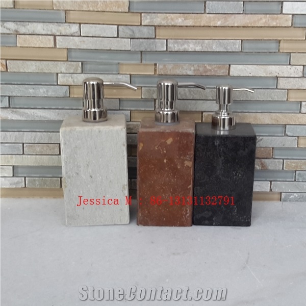 Square Slate Soap Dispenser /Slate Liquid & Lotion Soap Dispenser /Slate Bottle Soap Dispenser