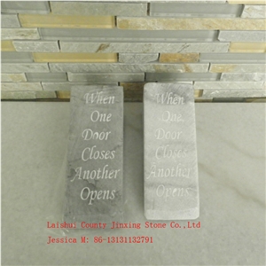 Triangle Stone Door Stop /Grey Marble Door Stopper