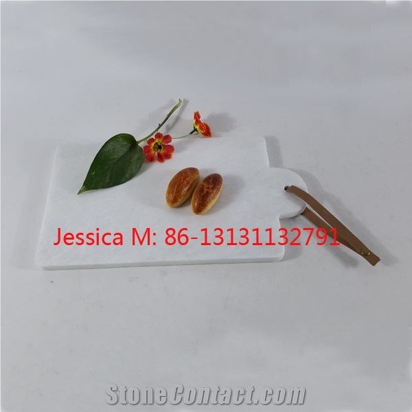 White Marble Cheese Board with Handle /White Marble Cutting Board with Handle /White Marble Serving Board with Handle /White Marble Chopping