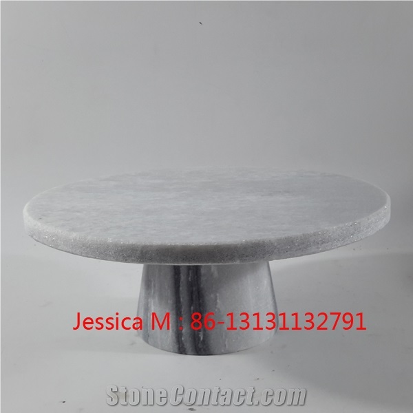 White Marble Pedestal Pastry Stand Plates