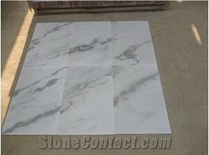 China Bianco Cararra Guangxi White Marble Polished Slabs & Tiles