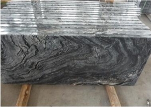 China Black Ancient Wood Vein Marble Polished Slabs