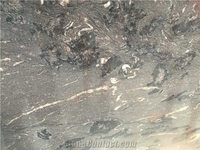 Cosmic Black Granite Polished Slabs Tiles