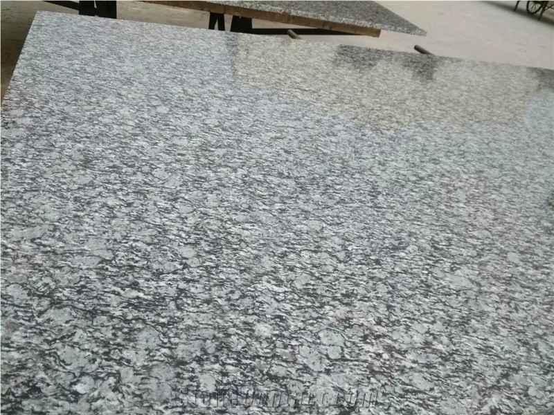 G568 Surf White Wave Granite Polished Slabs Tiles