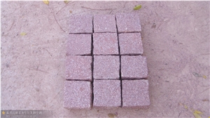 G666 Red Porphyry Shouning Red Flamed Split Natural Cleft Cubes Pavers