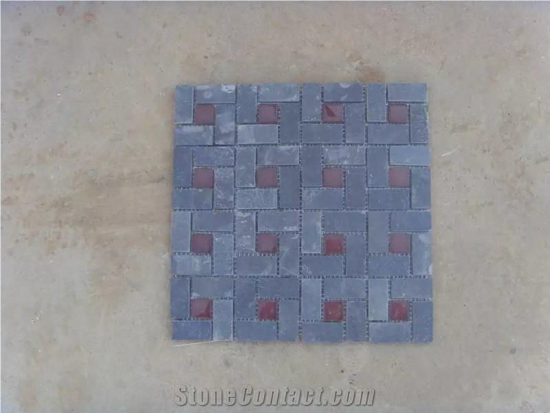 Quartzite Mosaic Split Face/Tumbled Wall Mosaic