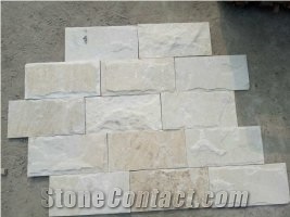 White Quartzite Mushroom Split Wall Tile Wall Cladding Brick Stacked Stone Ledge Stone Corner Stone Stone Veneer Cultured Stone