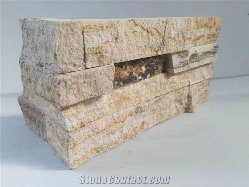 Yellow Sandstone Veneer Wall Stone, Ledge Stone,Cultured Stone