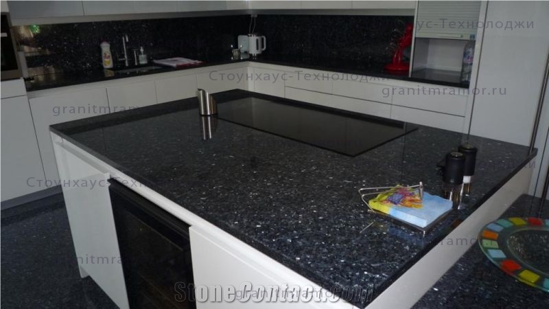 Black Labradorite Granite Tiles & Slabs, Polished Flooring Tiles, Walling Tiles